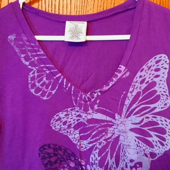 Ranson purple shirt with butterflies 🦋 - Picture 6 of 14